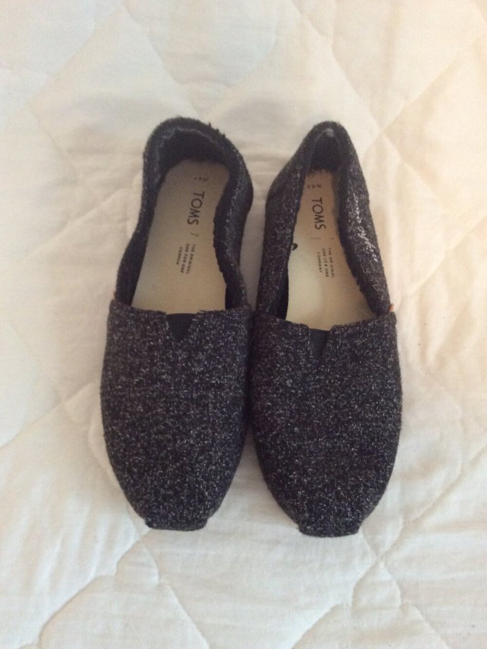 TOMS WOMENS "Night Owl" Fleece Lined Slipper SHOES ~ SIZE 8.5